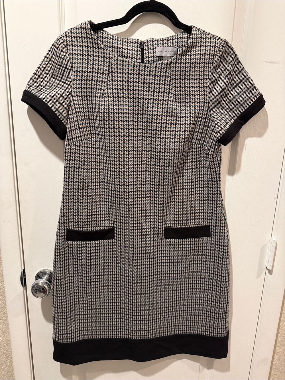 NWOT Marc New York Black and White Houndstooth Shift Dress